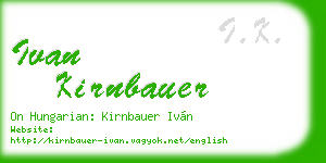 ivan kirnbauer business card
